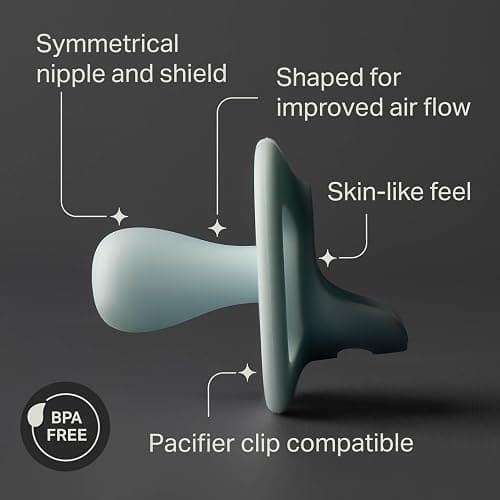 Tommee Tippee Ultra-Light StayPut Pacifier, One-Piece Silicone Design, 6-18m, 4 Pack thumbnail 3