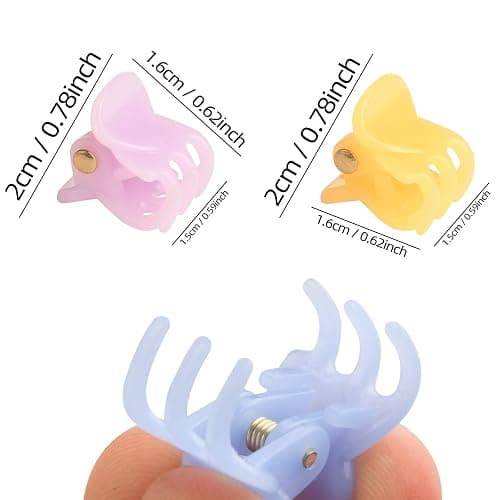48pcs Mini Hair Claw Clips for Women Girls, Small Tiny Hair Clips Claws Little Plastic Jaw Clamps Clips with Transparent Box (Multi-Colored) thumbnail 2