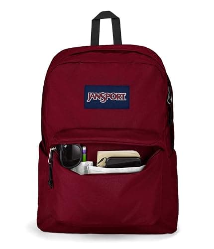 JanSport SuperBreak Plus Backpack with Padded 15-inch Laptop Sleeve and Integrated Bottle Pocket - Spacious and Durable Daypack for Work and Travel - Russet Red - Russet Red thumbnail 7