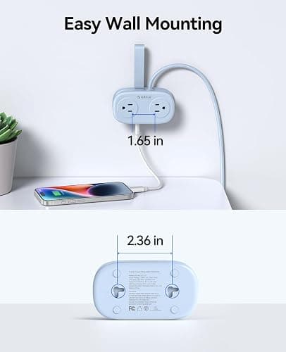 Travel Power Strip with USB C, ORICO 4 Outlets 3 USB Ports (1 USB C) with 4FT Wrapped Short Extension Cord Small Power Strip, Non Surge Protector for Travel, Cruise Ship-AP3 thumbnail 6
