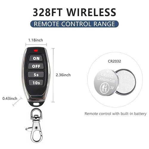 MIAOLINK 120v Automatic Vacuum Switch Wireless Remote Control Dust Collector Starter Outlet Switch (Battery Included) Heavy Duty Design Save Your Time and Energy Enhance Your Work Safety thumbnail 2