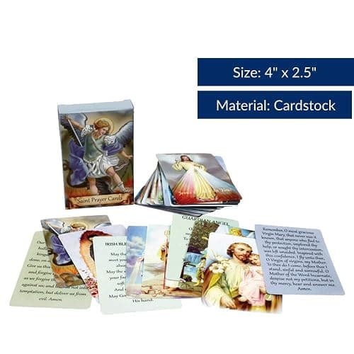 Pack of 54 Assorted Holy Cards with Prayers and Catholic Saints thumbnail 5