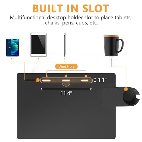 Klvied Small Standing Desk Adjustable Height, Portable Treadmill Desk, Mobile Table Ideal for Laptops and Tablets, Black thumbnail 5