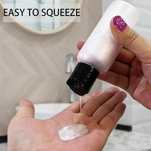 DNSEN 5 Pack 3.4 oz Travel Bottles for Toiletries TSA Approved Leakproof Plastic Empty Travel Size Bottles Containers with Labels thumbnail 5
