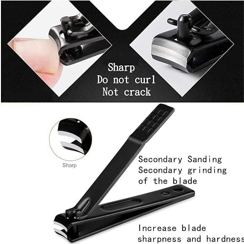 Manicure set Men Personal Care Tools Accessories Finger and Toe Nail Clippers Kit Professional Manicure Pedicure Kit With Travel Case Nail Grooming Kit Present for Men Women Stocking Stuffers thumbnail 7