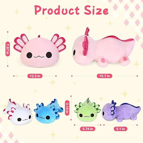 KMUYSL Axolotl Plush Toys for Ages 0 1 2 3 4 5 6 7 8+ Year Old Boys Girls- Axolotl Mommy Stuffed Animal with 4 Baby Axolotls in Her Tummy, Christmas Birthday Gifts for Baby, Toddler, Kids thumbnail 3