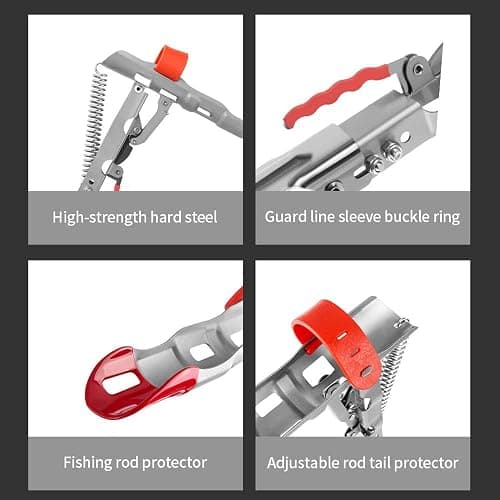LBW Automatic Spring Fishing Rod Holder for Ground Bank Fishing Pole Holder Hook Setter Adjustable High Sensitivity Stainless Steel Fishing Rod Stand Pack thumbnail 6
