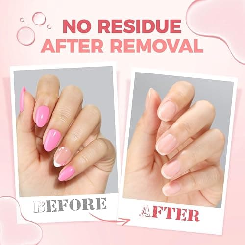 UNA GELLA Press On Nail Glue Remover Built-in-crowbar 30ML Acetone-Free Gentle Soak Off Gel Nail Glue Polish Remover for Nail Tip Adhesive Glue Easily Home DIY Not for U/V Nail Polish thumbnail 2