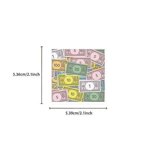 50 PCS Funny Money Stickers for Teen, Vinyl Water Bottles Waterproof Sticker for Laptop Guitar Scrapbook Skateboard Stickers (Coin) thumbnail 3