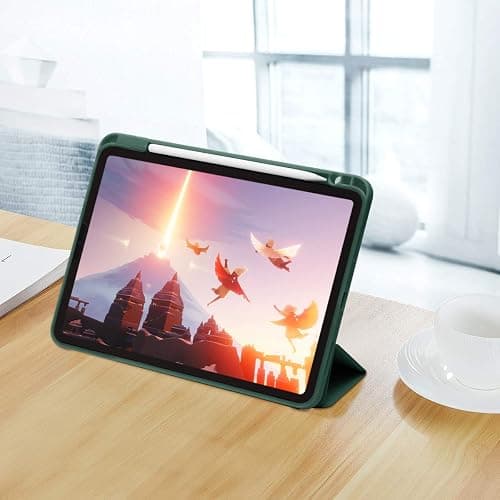 SIWENGDE Case for iPad Pro 11 Inch 4th/3rd/2nd Generation 2022/2021/2020 with Pencil Holder [Support iPad 2nd Pencil Charging] Slim Trifold Stand Smart Protective Cover, Auto Wake/Sleep(Dark Green) thumbnail 7