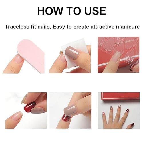 30Pcs Pink Flower Press on Nails Medium Almond Fake Nails Peach Blossom with 3D Rhinestones Pearl Gold Glitter Design Artificial Cute Cat Nails Stick on Nails Spring False Nails for Women Acrylic Nail thumbnail 8