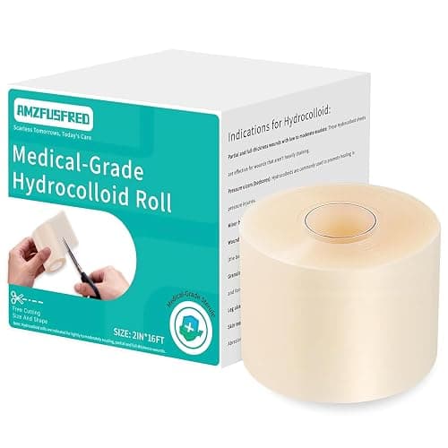 New Version Hydrocolloid Roll,2in*16ft Hydrocolloid Bandages for Wound Care,Medical-Grade Hydrocolloid Patch Bandages with Self-Adhesive, Flexible & Waterproof DIY Size & Shape (16FT) - Image 1
