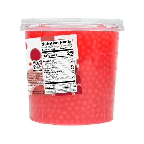 Tea Zone [7 Pounds] Strawberry Popping Pearls for Boba Tea Beverages, Sweets, Ice Cream Topping | B2053 thumbnail 9