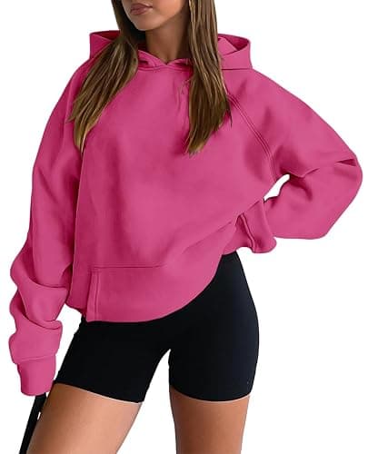 onlypuff Women Pullover Sweatshirt Long Sleeve Hoodies Kangaroo Pocket Fleece Basic Sweater - Image 1