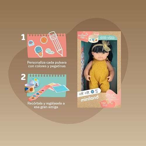 Miniland Baby Doll Asian Girl 38cm. Made in Spain with vanilla scent. Anatomically correct. My Friends & Me collection thumbnail 4
