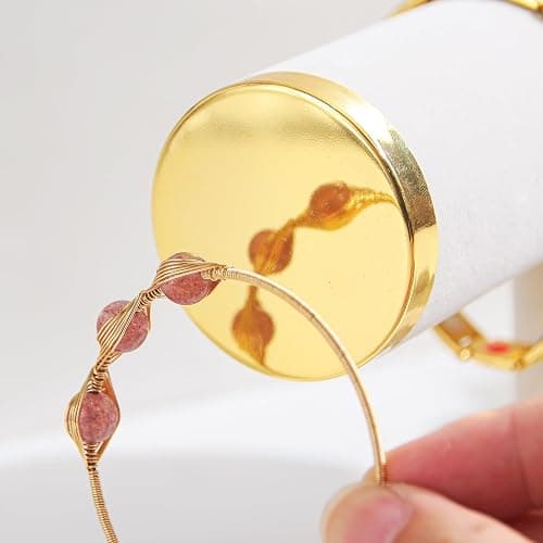 Kanwoder Bracelet Holder,T-bar Jewelry Organizer Display Stand for Girls (Beige) thumbnail 5