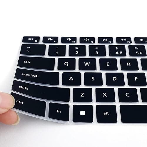 Keyboard Cover for Dell Inspiron 14 5410 5415 5418 5420 5425 5430 7415 7420 7425 7430 7435, Dell Inspiron 16 5620 5625 5630 7620 7630, Inspiron 13 5310, Latitude 3320 3420 Keyboard Skin -Black thumbnail 4