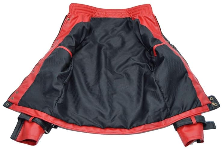 DIZLLER Party&Dance wear - Red & Black leather Jacket - FAUX Leather - Singer Cosplay thumbnail 6