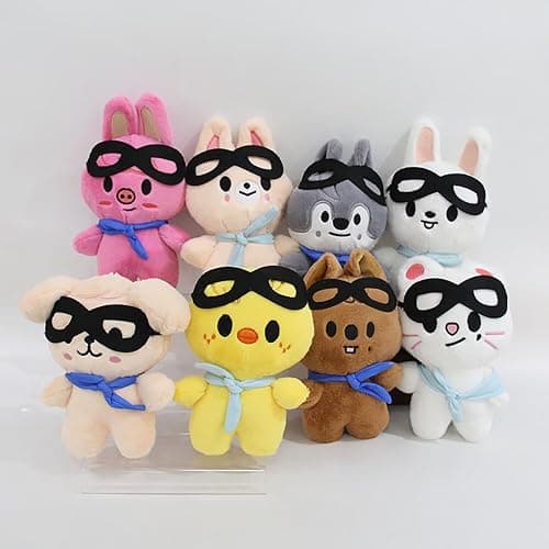 JUNG KOOK SKZ Plushies Skzoo 3RD Stuffed Animal Toy Skz Merch Fans Meeting Dolls with Sunglasses Removable for Fans (Leebit) thumbnail 3