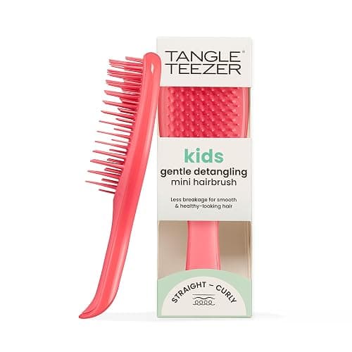 Tangle Teezer Ultimate Detangler Hairbrush, Eliminates Knots & Reduces Breakage, Mini Hair Brush for Travel, Small Hands & All Hair Types, Pink Punch - Image 1