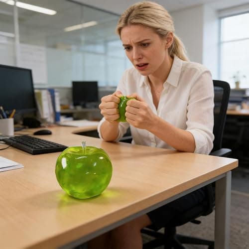 Stress Relief Toy, Stress Relief Green Fruit Toy Slow Rebound Clear Fruit Squeeze Fidget Toy Anxiety Relief Soft Stress Ball Pinch Sensory Toy (Cyan) thumbnail 7
