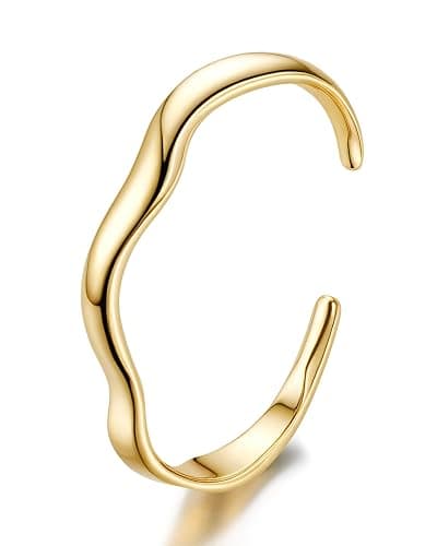 YADOCA Armreif Gold Armband Damen Gold Armband, 14K Gold Edelstahl Armkette Goldene Damen Armbänder Damen Schmuck Valentinstag für Sie Frauen - Image 1