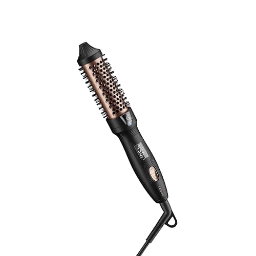 Lafesro Thermal Brush, MINI & Tiny 1 Inch Ionic Heated Round Brush for Blowout Look, Tourmaline Ceramic Ionic Curling Iron for Short to Medium Hair, Adjustable Temperature, Dual Voltage, Compact-Size - Image 1