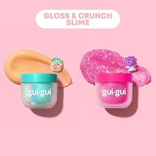 GUI GUI Fruity Glow Slime Kit, Crunch & Gloss Scented Slimes | Includes Gua Sha, Beauty Scoop, charms, booster, and collectible figurine in a slime kit for girls thumbnail 3