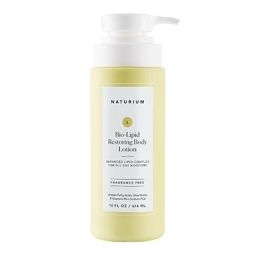 Naturium Bio-Lipid Restoring Moisturizing Body Lotion with Shea Butter, Fragrance Free, 14 oz - Image 1