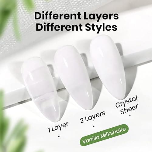 Beetles Milky White Gel Nail Polish - 15ml Hema Free Jelly Natural Nude Gel Polish Nail Concealer Sheer Translucent Effect Soak Off UV Nail Art Manicure Gift for Women thumbnail 3