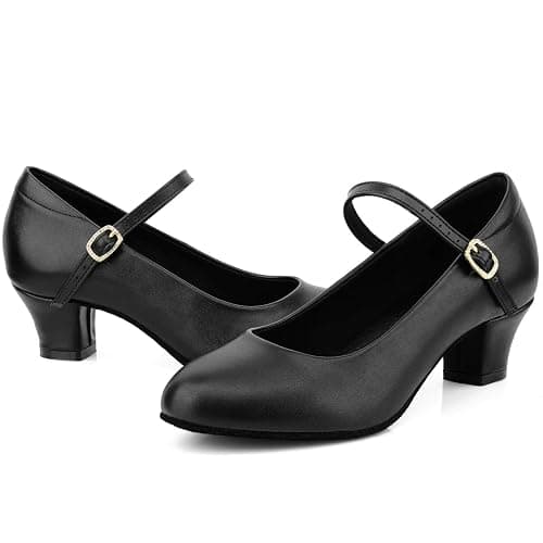 Women's Character Shoes Wedding Ankle Strap Heels Latin Dance Pumps thumbnail 2