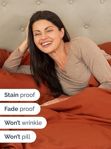 Extra Deep Pocket Queen Sheet Set - 4 Piece Breathable & Cooling Bed Sheets - Hotel Luxury Sheet Set - Soft, Wrinkle Free & Comfy - Easily Fits Extra Deep Mattresses - Deep Pocket Terracotta Sheets | Hotel Luxury, Breathable, Cooling, Soft, Comfy, Wrinkle Free, Easily Fits Extra Deep Mattresses, Bed Sheets thumbnail 4