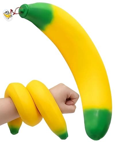 Giant Banana Squishy Toy, Soft Big Decompression Toy for Stress Relief and Enhancement for Work School - Image 1