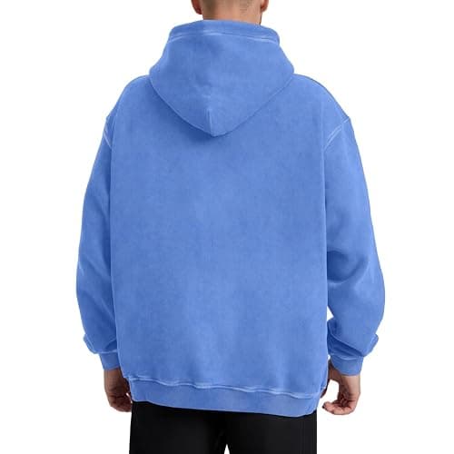 Dnzzs Acid Wash Hoodie Super Soft Sweatshirt for Mens Pullover Oversized Men's Fashion Hoodies & Sweatshirts Vintage Tops thumbnail 3