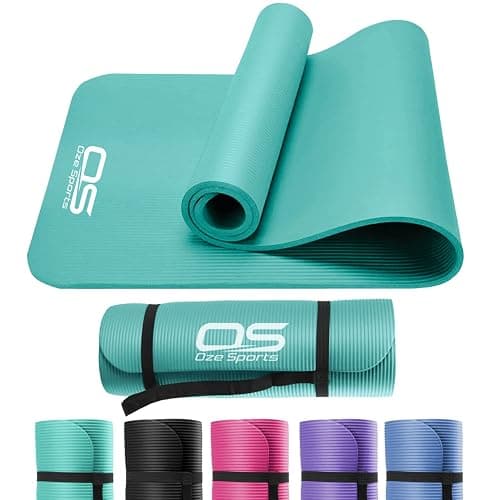 OZE SPORTS Yoga Mat, NBR Foam, Extra Thick, Non-Slip, High Density, Large, for Pilates, Gymnastics, HiiT and Fitness, with Free Carry Strap - Image 1