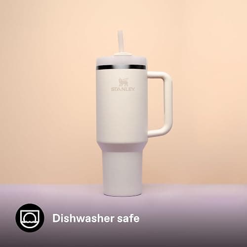 STANLEY 1913 Quencher H2.0 Flowstate Tumbler 1.2L - Cold for 11 Hours - Iced for 48 Hours - Metal Water Bottle with Straw, Handle and Lid - Dishwasher Safe - Travel Mug for Cold Drinks - Cream 2.0 thumbnail 6