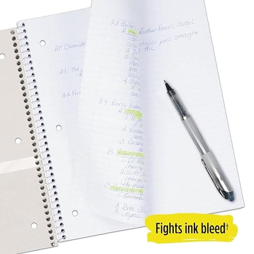 Five Star Style Spiral Notebooks + Study App, 3 Pack, 1 Subject, College Ruled Paper, 11" x 8-1/2", 100 Sheets, 1 Count (820000F) thumbnail 3