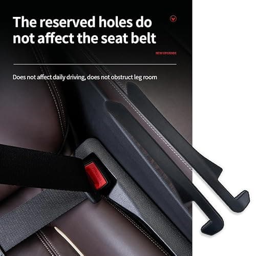 IHOTDER 2PCS Car Seat Gap Filler - Car Seat Gap Filler Organizer for Holding Phone,Key,Purse - Universal Car Gap Filler Fits Car Truck SUV Car Interior Accessories (Black/2PCS)… thumbnail 4