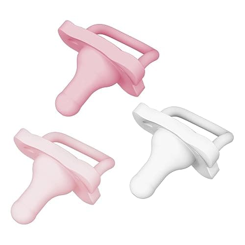 Dr. Brown’s HappyPaci 100% Silicone Pacifier 0-6m, BPA Free, White, Pink, Light Pink 3-Pack - Image 1
