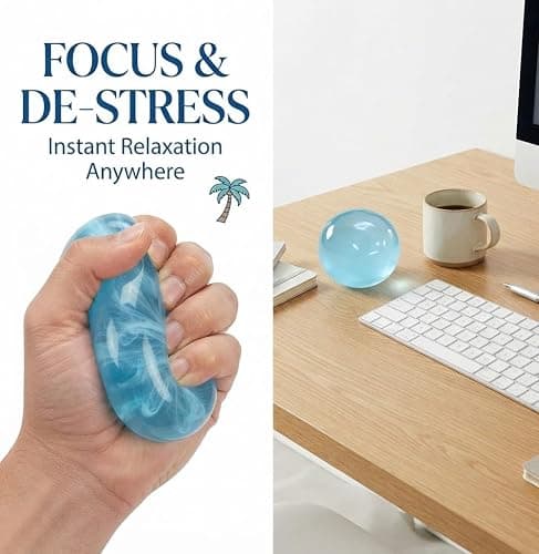 Coconut Oil Squishy, New Coconut Oil Stress Ball Sensory Squeeze Toy for Kids Teens & Adults, Soft Squishy Fidget Toy for Stress Relief, Anxiety Relief, Desk Squishies Toy Gift thumbnail 3