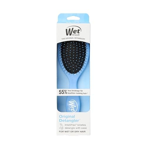 Wet Brush Detangling Brush, Original Detangler Brush (Sky) - Wet & Dry Tangle-Free Hair Brush for Women & Men - No Tangle Soft & Flexible Bristles for Straight, Curly, & Thick Hair thumbnail 11