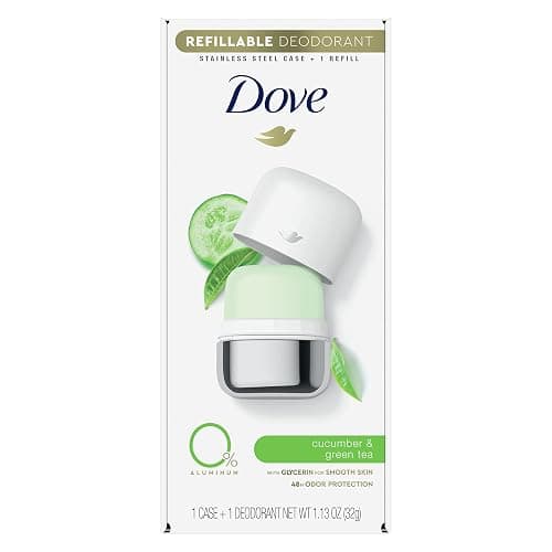 Dove Refillable Deodorant Starter Kit Deodorant For Women Cucumber & Green Tea 0% Aluminum 1.13 oz - Image 1