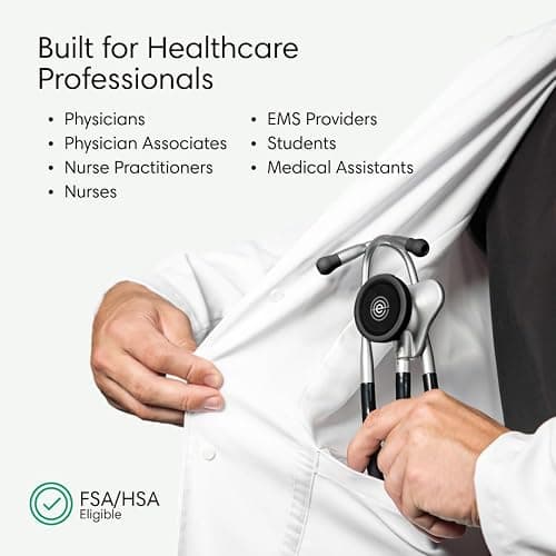 CORE 500™ Digital Stethoscope — 40x Amplification, Active Noise Cancellation, 3-Lead ECG, FDA-Cleared AI with Eko+, Full-Color Display, Reimbursement Eligible — Silver, COR501 thumbnail 7