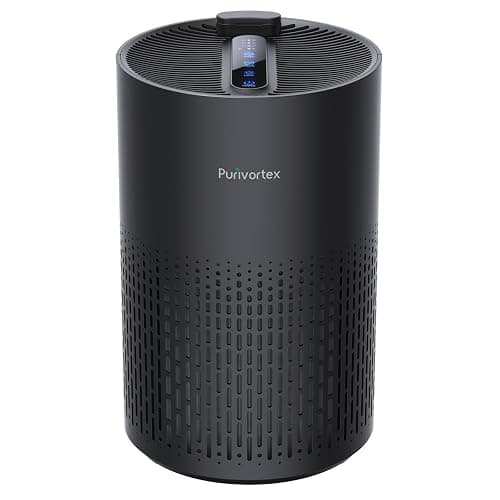 Purivortex Air Purifiers for Home, Quiet HEPA Air Filter for Pollen, Smoke, Dust, Pet Dander, Odor, Hair, Covers Up to 880 Sq Ft (Model: AC400 Black with Fragrance Sponge) - Image 1