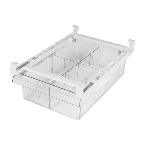 YekouMax Fridge Drawer Organizer, Refrigerator Organizer Bins, Pull Out with Handle, Fridge Shelf Holder Storage Box, Clear Container for Food,Drinks,Fit for Fridge Shelf Under 0.6" (2 Pack Medium) thumbnail 9