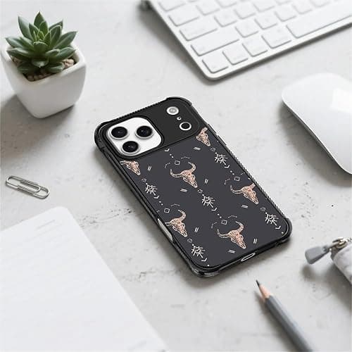 FKBRCL4U for iPhone 17 Pro Max Case,for MagSafe Graphic Design for Girl Boy Soft Silicone Hard Acrylic Shock Protection Designed for iPhone 17 Pro Max Western Boho Country Southern Pattern thumbnail 5