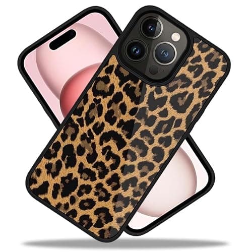 Kapadiy Compatible with iPhone 13 Pro Case,Leopard So Cool for Woman Men Full Body Protective Cover Shockproof Slim Dopamine Designed Case for iPhone 13 Pro 6.1 in -Black thumbnail 2