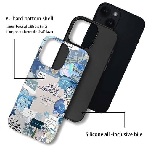 Case for iPhone 14 - Slim Fit Anti-Scratch Phone Case for Girl Women - Bible Verse Christian Faith Collage (Frosted) thumbnail 3