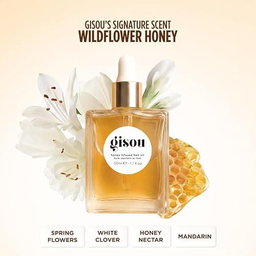 Gisou Honey Infused Hair Oil - Hydrating & Frizz Control Luxury Hair Treatment with Mirsalehi Honey, Adds Shine & Heat Protectant, Color Safe for All Hair Types, 1.7 Fl Oz thumbnail 6
