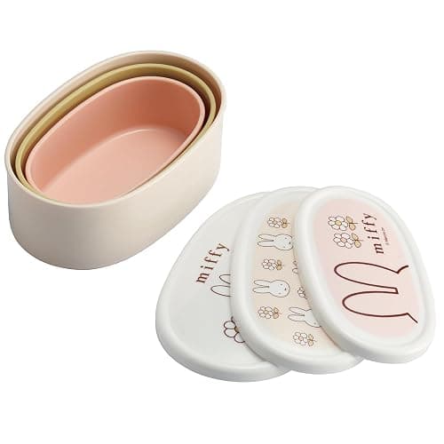 Miffy Food Storage Container Set (3-Piece) - Miffy Design Bento Box, Lunch & Snack Containers, Reusable Food Organizer thumbnail 2